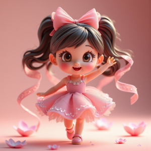 3D Toys — Magical Girl Character With Flowing Ribbon-trimmed Character #0072 (Firefly)