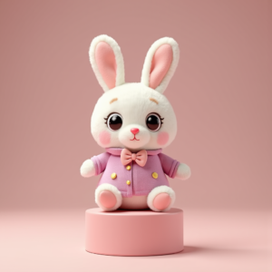 3D Toys — Round-eyed Pastel Bunny Plush Character With Character #0165 (Krea)