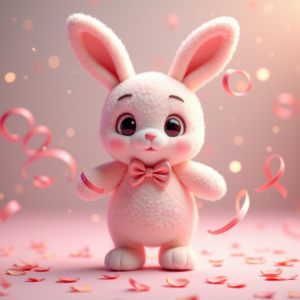 3D Toys — Round-eyed Pastel Bunny Plush Character With Character #0340 (Seedream)