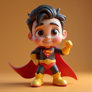 3D Toys — Stylized 3D-render Mascot With Glossy Vinyl-toy Character #0010 (Gemini)