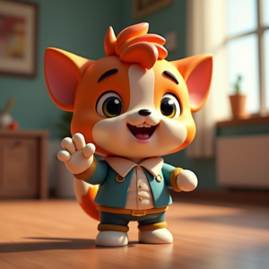 3D Toys — Stylized 3D-render Mascot With Glossy Vinyl-toy Character #0016 (Seedream)