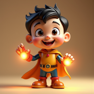 3D Toys — Stylized 3D-render Mascot With Glossy Vinyl-toy Character #0046 (Gemini)