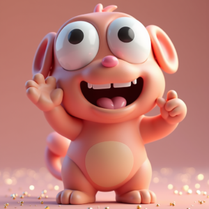 3D Toys — Stylized 3D-render Mascot With Glossy Vinyl-toy Character #0124 (Seedream)