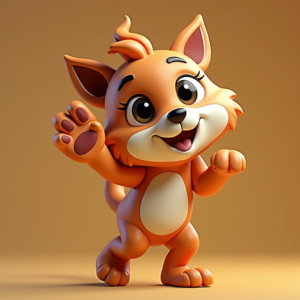3D Toys — Stylized 3D-render Mascot With Glossy Vinyl-toy Character #0160 (Seedream)