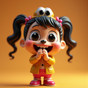 3D Toys — Stylized 3D-render Mascot With Glossy Vinyl-toy Character #0172 (Seedream)