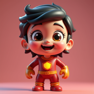3D Toys — Stylized 3D-render Mascot With Glossy Vinyl-toy Character #0245 (Dreamina)