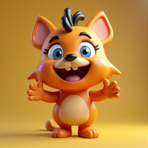 3D Toys — Stylized 3D-render Mascot With Glossy Vinyl-toy Character #0251 (ChatGPT)