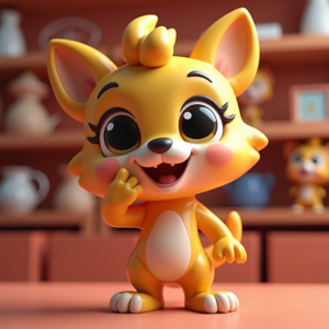 3D Toys — Stylized 3D-render Mascot With Glossy Vinyl-toy Character #0287 (ChatGPT)