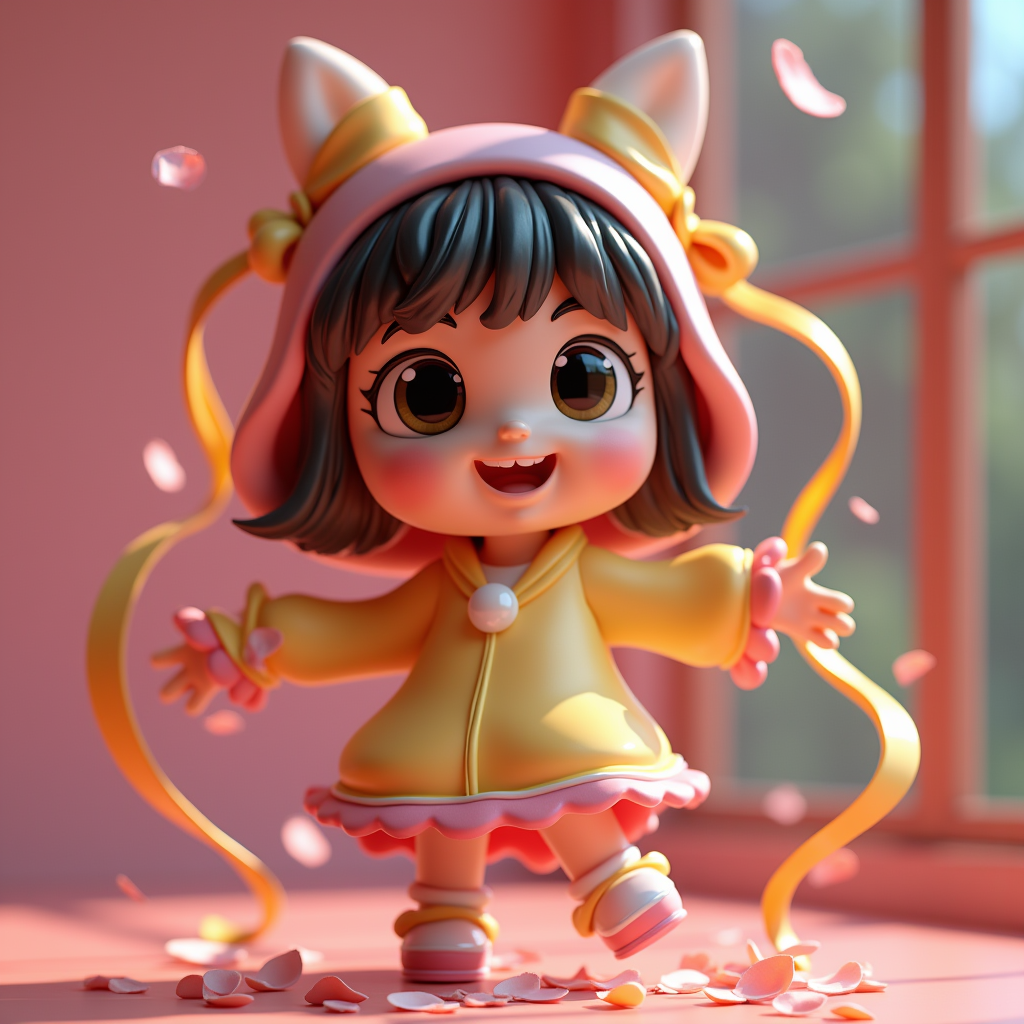 3D Toys — Stylized 3D-render Mascot With Glossy Vinyl-toy Character #0305 (Dreamina)