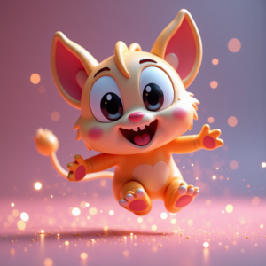 3D Toys — Stylized 3D-render Mascot With Glossy Vinyl-toy Character #0311 (ChatGPT)