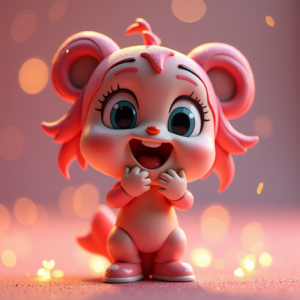 3D Toys — Stylized 3D-render Mascot With Glossy Vinyl-toy Character #0335 (ChatGPT)