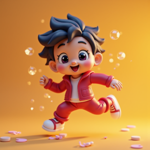 3D Toys — Stylized 3D-render Mascot With Glossy Vinyl-toy Character #0347 (ChatGPT)