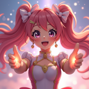 Anime — Magical Girl Character With Flowing Ribbon-trimmed Character #0048 (Gemini)