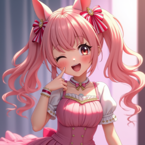 Anime — Magical Girl Character With Flowing Ribbon-trimmed Character #0054 (Seedream)