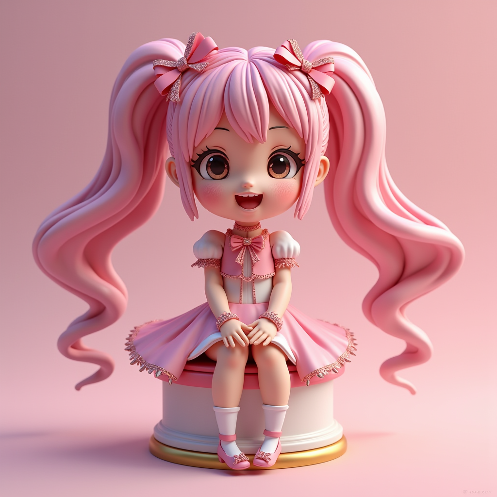 Anime — Magical Girl Character With Flowing Ribbon-trimmed Character #0060 (Gemini)