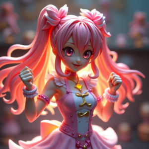 Anime — Magical Girl Character With Flowing Ribbon-trimmed Character #0084 (Gemini)