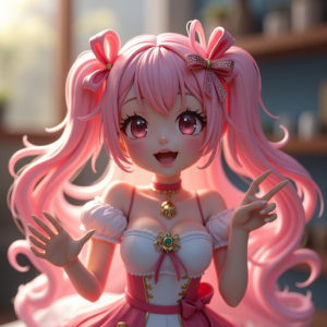 Anime — Magical Girl Character With Flowing Ribbon-trimmed Character #0090 (Seedream)