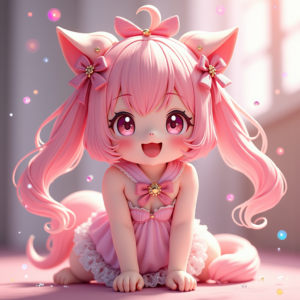 Anime — Magical Girl Character With Flowing Ribbon-trimmed Character #0126 (Seedream)