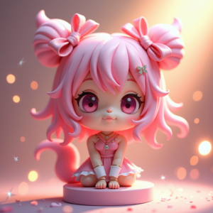Anime — Magical Girl Character With Flowing Ribbon-trimmed Character #0132 (Gemini)