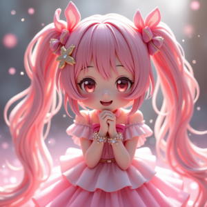 Anime — Magical Girl Character With Flowing Ribbon-trimmed Character #0138 (Seedream)