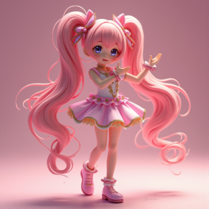 Anime — Magical Girl Character With Flowing Ribbon-trimmed Character #0162 (Seedream)