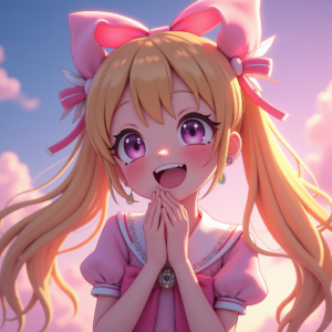 Anime — Magical Girl Character With Flowing Ribbon-trimmed Character #0174 (Seedream)