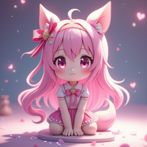 Anime — Magical Girl Character With Flowing Ribbon-trimmed Character #0333 (Stable Diffusion)