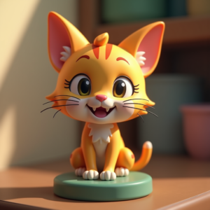 Anime — Mischievous Cartoon Cat Character Mid-pounce With Character #0095 (Krea)