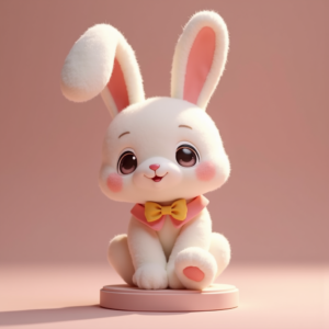 Anime — Round-eyed Pastel Bunny Plush Character With Character #0021 (Stable Diffusion)