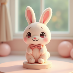 Anime — Round-eyed Pastel Bunny Plush Character With Character #0057 (Stable Diffusion)