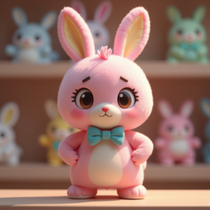 Anime — Round-eyed Pastel Bunny Plush Character With Character #0081 (Stable Diffusion)