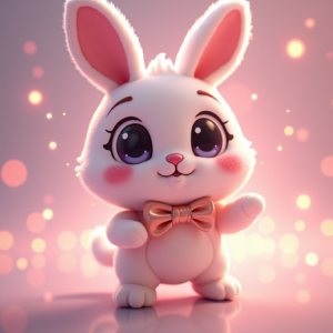 Anime — Round-eyed Pastel Bunny Plush Character With Character #0117 (Stable Diffusion)