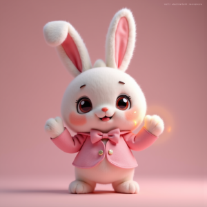Anime — Round-eyed Pastel Bunny Plush Character With Character #0153 (Stable Diffusion)