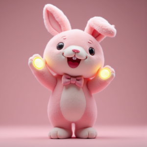 Anime — Round-eyed Pastel Bunny Plush Character With Character #0246 (Seedream)