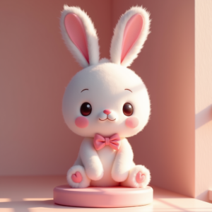 Anime — Round-eyed Pastel Bunny Plush Character With Character #0294 (Seedream)
