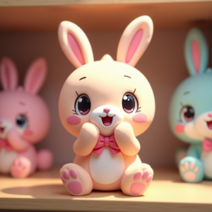 Anime — Round-eyed Pastel Bunny Plush Character With Character #0300 (Gemini)