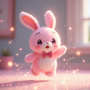 Anime — Round-eyed Pastel Bunny Plush Character With Character #0312 (Gemini)