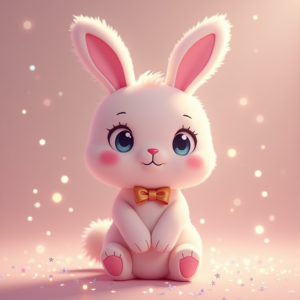 Anime — Round-eyed Pastel Bunny Plush Character With Character #0330 (Seedream)