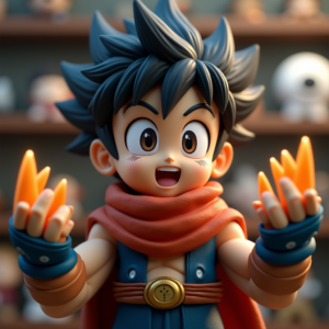 Anime — Spiky-haired Anime Hero In A Battle-worn Character #0080 (Midjourney)