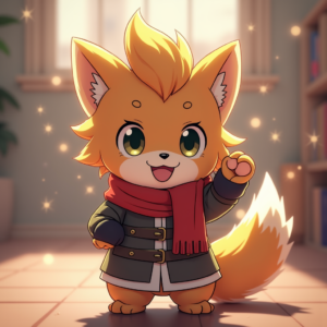Anime — Spiky-haired Anime Hero In A Battle-worn Character #0122 (Firefly)