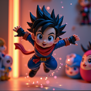 Anime — Spiky-haired Anime Hero In A Battle-worn Character #0275 (Krea)