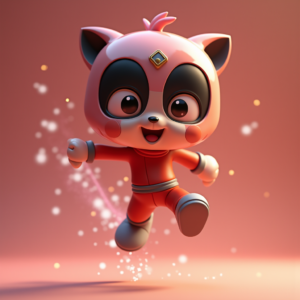 Anime — Stylized 3D-render Mascot With Glossy Vinyl-toy Character #0004 (Ideogram)