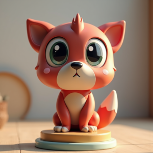 Anime — Stylized 3D-render Mascot With Glossy Vinyl-toy Character #0022 (FLUX)