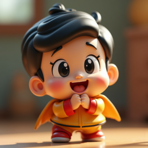 Anime — Stylized 3D-render Mascot With Glossy Vinyl-toy Character #0028 (Ideogram)