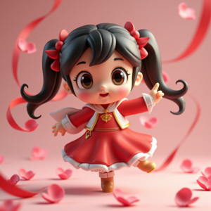 Anime — Stylized 3D-render Mascot With Glossy Vinyl-toy Character #0034 (FLUX)