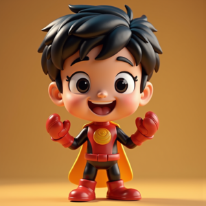Anime — Stylized 3D-render Mascot With Glossy Vinyl-toy Character #0046 (FLUX)