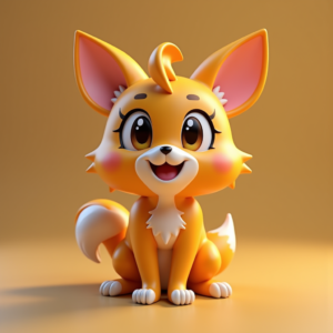 Anime — Stylized 3D-render Mascot With Glossy Vinyl-toy Character #0058 (FLUX)