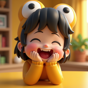 Anime — Stylized 3D-render Mascot With Glossy Vinyl-toy Character #0064 (Ideogram)