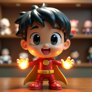 Anime — Stylized 3D-render Mascot With Glossy Vinyl-toy Character #0082 (FLUX)