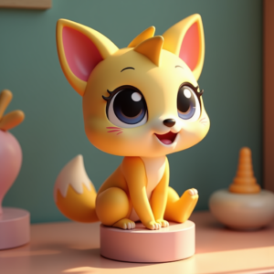 Anime — Stylized 3D-render Mascot With Glossy Vinyl-toy Character #0094 (FLUX)